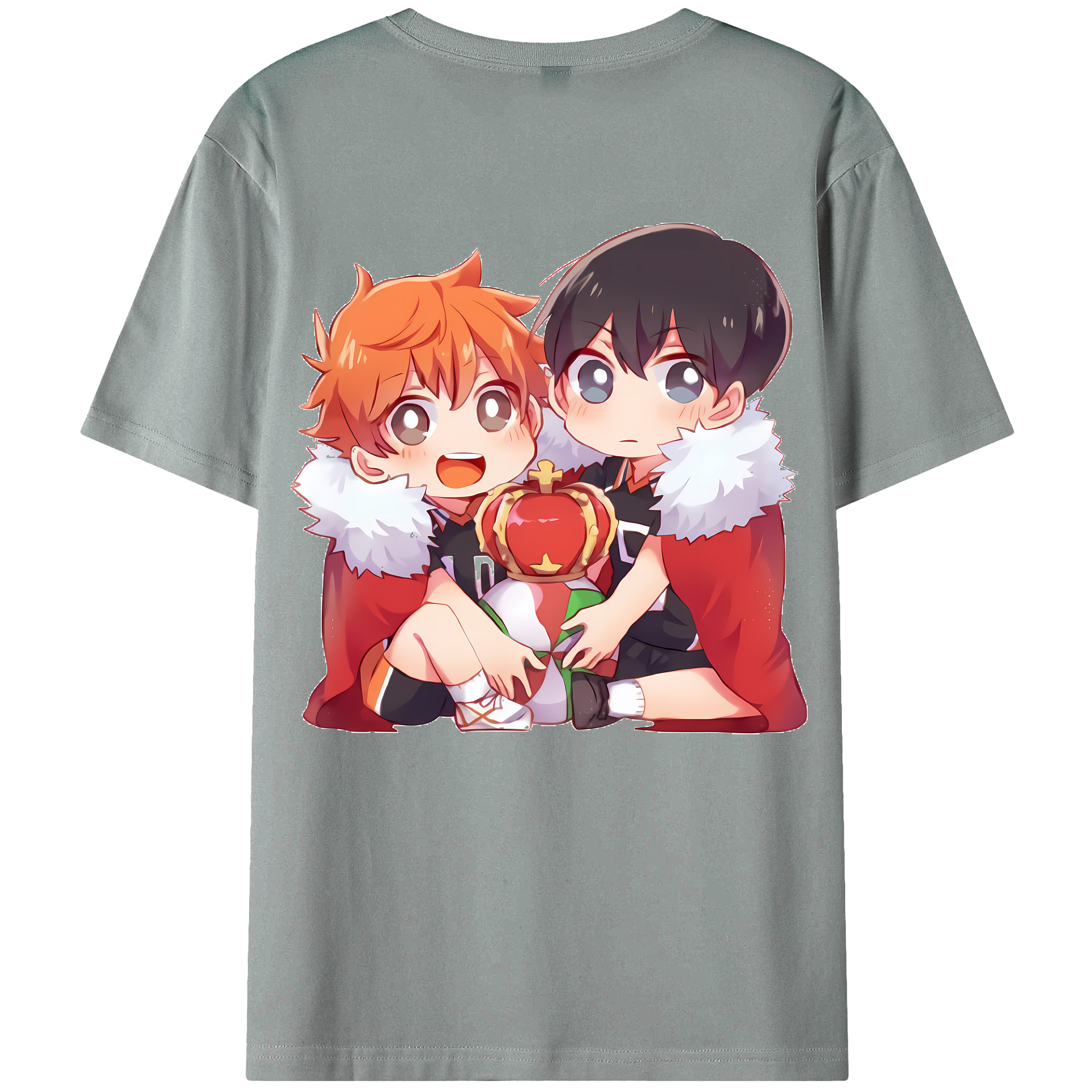 （画像用） ハイキュー!! Haikyu!! 綿100％ メンズ半袖Tシャツ（バックプリント） 通気性